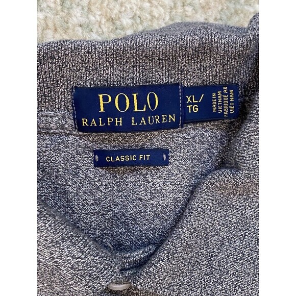 LOT (3) Size XL Polo Ralph Lauren Short Sleeve Shirt Polos Pony Blue Gray - Picture 4 of 14
